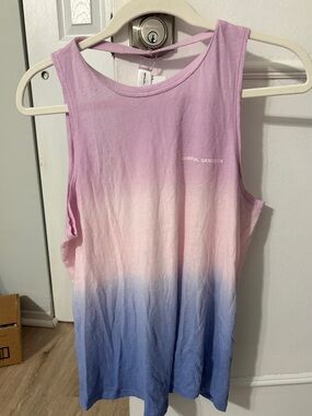 Spiritual Gangster Pink to Blue Ombre Muscle Tank